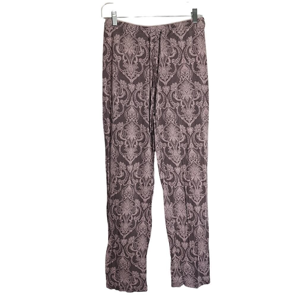 Cynthia Rowley Lounge Pants Flare Moroccan Print Stretch Small Womens